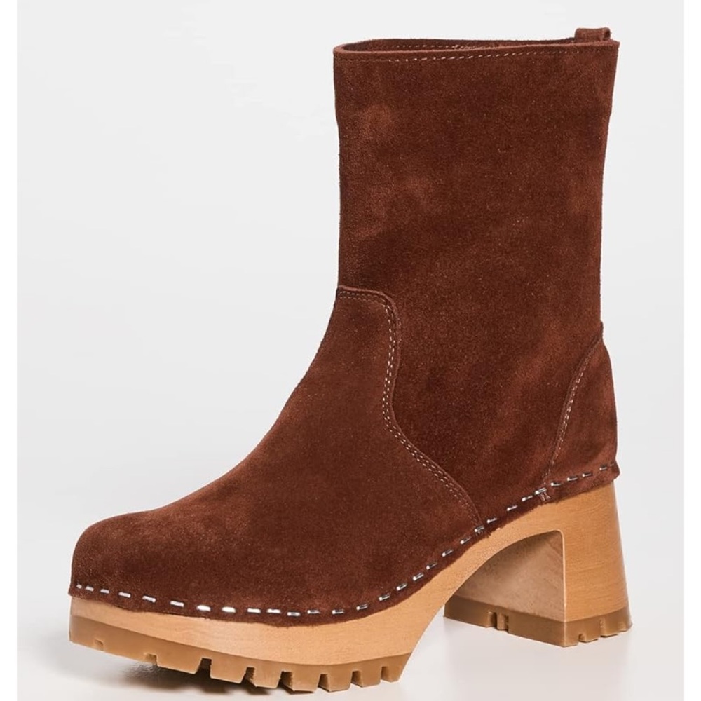 Swedish Hasbeens NWT Teddy pull on Suede Cognac Boot Super Fun LOVE🌈♥️